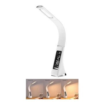 Brilagi - LED Димируема настолна лампа с дисплей PELLE LED/7W/230V бял
