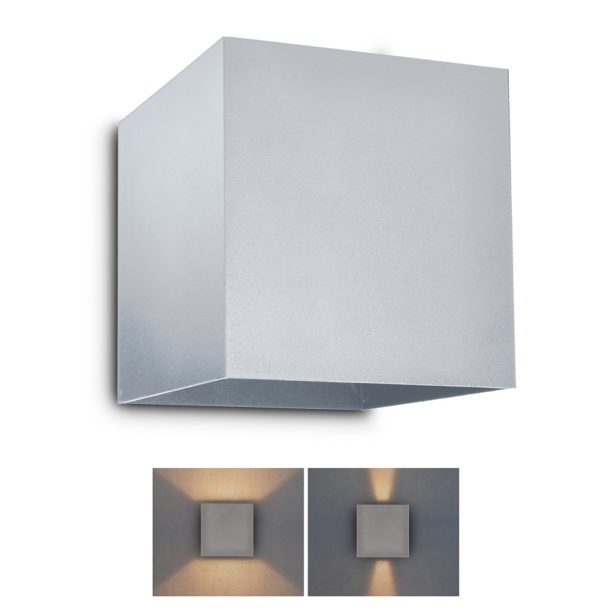 Brilagi - LED Екстериорен аплик CUBE LED/6W/230V сив IP54