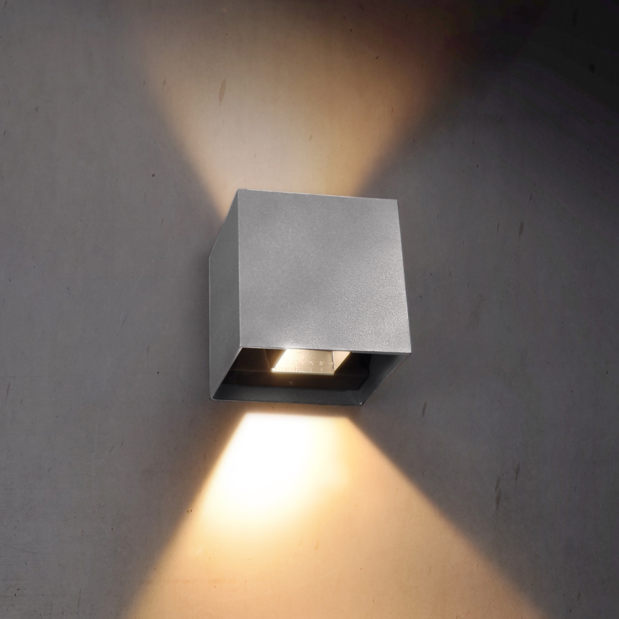 Brilagi - LED Екстериорен аплик CUBE LED/6W/230V сив IP54