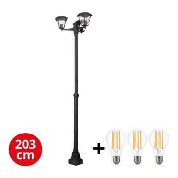 Brilagi -  LED Екстериорна лампа LUNA 3xE27/60W/230V IP44