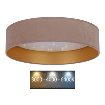 Brilagi - LED Плафон VELVET STAR LED/36W/230V Ø 55 см 3000K/4000K/6400K бежов/златист