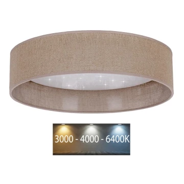 Brilagi - LED Плафон VELVET STAR LED/36W/230V Ø 55 см 3000K/4000K/6400K кафяв