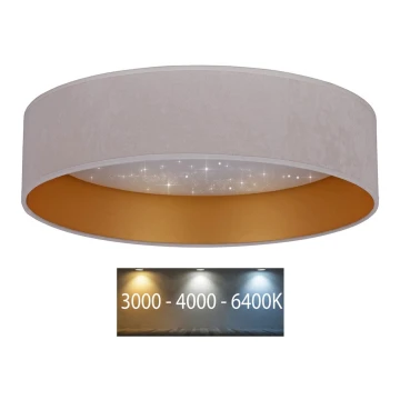 Brilagi - LED Плафон VELVET STAR LED/36W/230V Ø 55 см 3000K/4000K/6400K кремав/златист