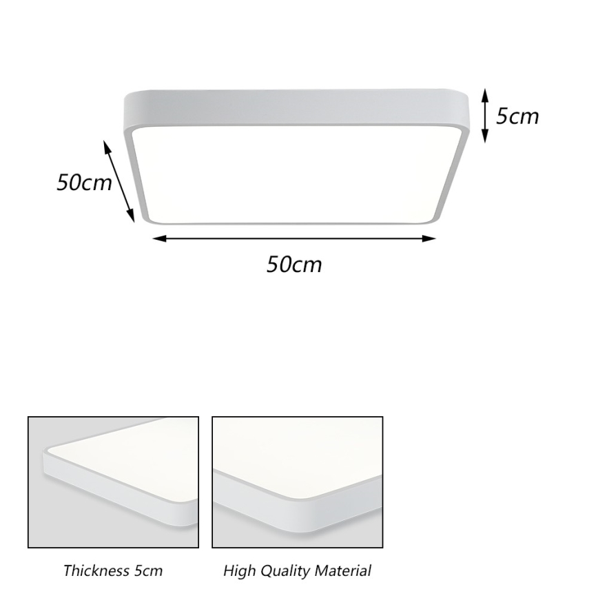 Brilagi - LED Плафониера POOL LED/48W/230V 3000/4500/6000K 50x50 см бял