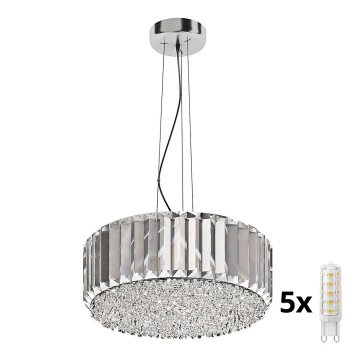 Brilagi - LED Кристален пендел GLAMOUR 5xG9/42W/230V