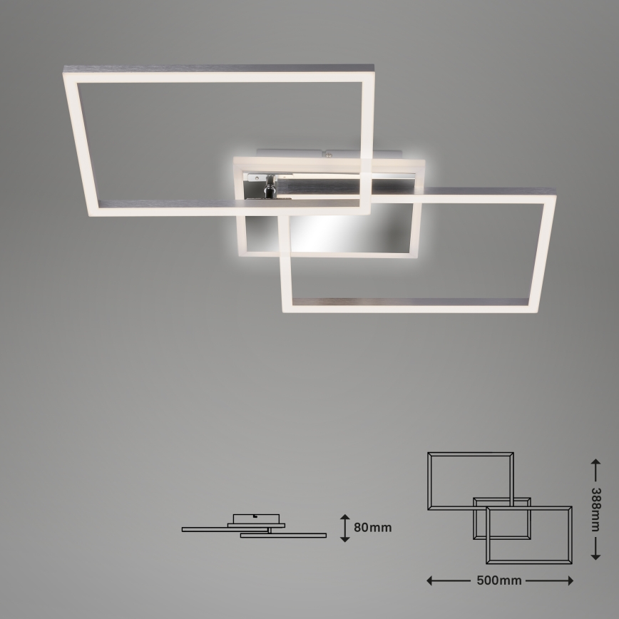 Brilo - LED Димируем полилей за повърхностен монтаж FRAME 2xLED/20W/230V 2700-6500K + дистанционно управление