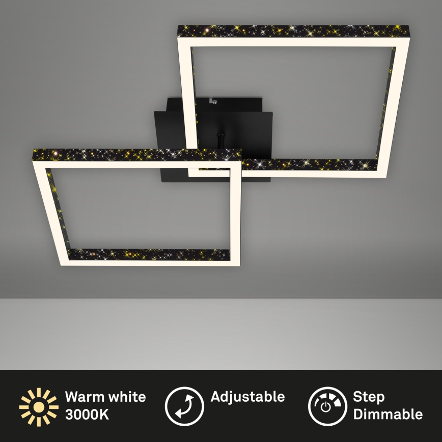 Brilo - LED Димируем полилей за повърхностен монтаж FRAME 2xLED/9W/230V