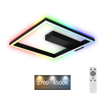Brilo - LED RGBW Димируем полилей за повърхностен монтаж FRAME LED/18W/230V 2700-6500K + дистанционно управление