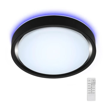 Briloner 3227-015 - LED RGB Димируем плафон със сензор TALENA LED/24W/230V черен + дистанционно управление