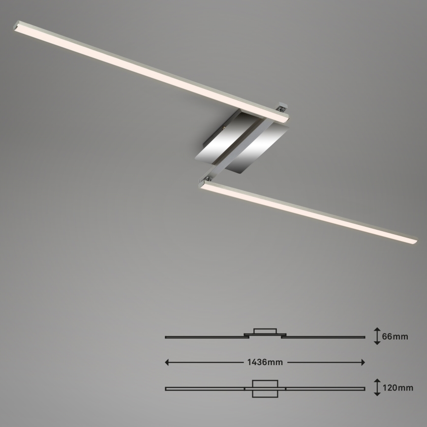 Briloner 3500-018 - LED Полилей за повърхностен монтаж STAFF 2xLED/6W/230V