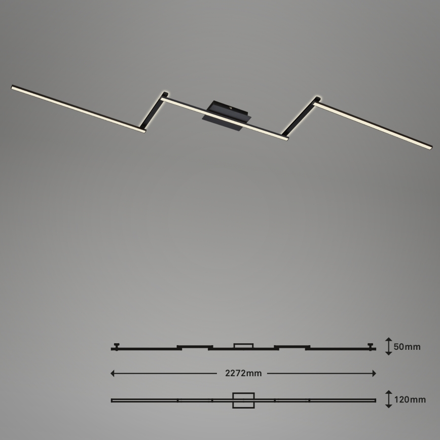 Briloner 3501-015 - LED Полилей за повърхностен монтаж STAFF 5xLED/4,8W/230V черен