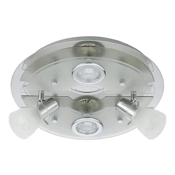 Briloner 3560-042 - LED Таванна Точково осветително тяло VASO 2xGU10/3W + 2xE14/3,2W/230V