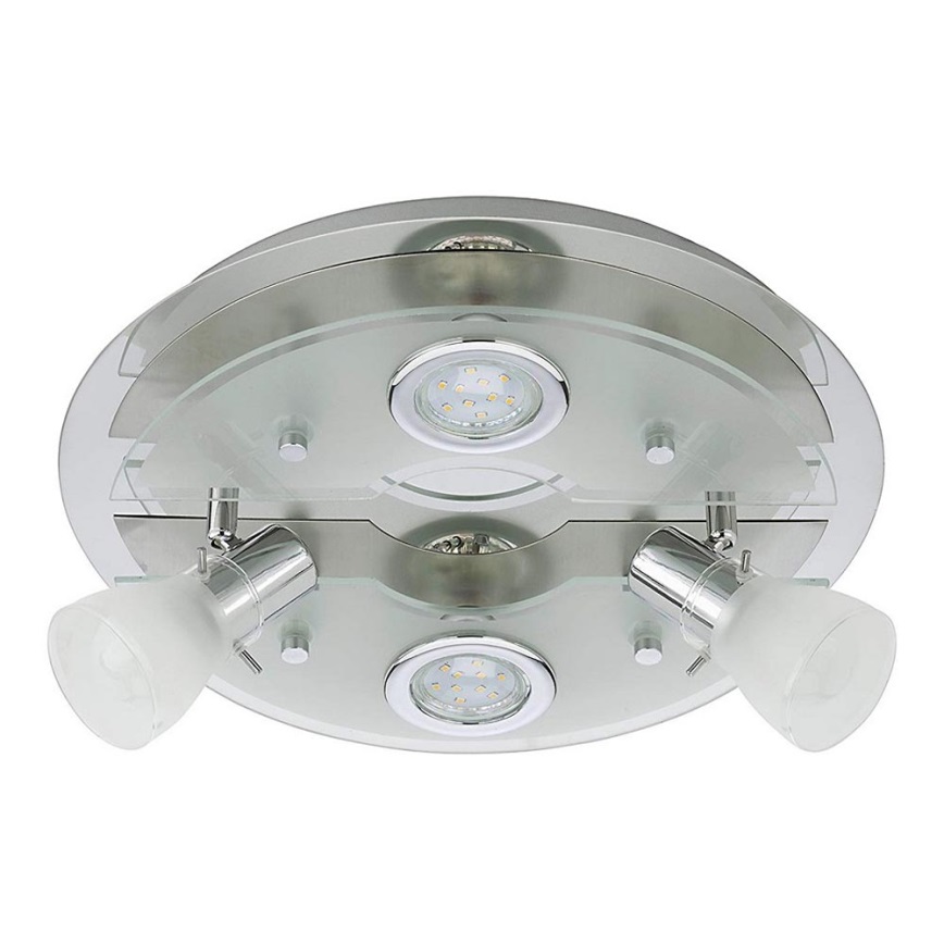 Briloner 3560-042 - LED Таванна Точково осветително тяло VASO 2xGU10/3W + 2xE14/3,2W/230V