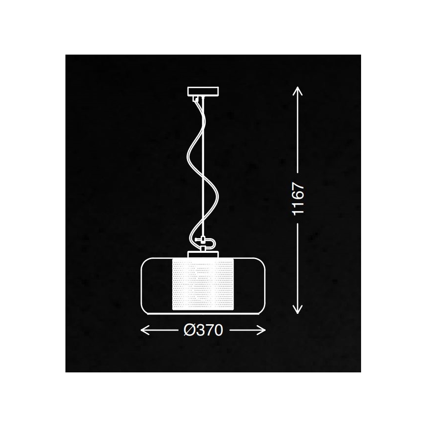 Briloner 4018-014 - Пендел SEVENTIES 1xE27/40W/230V прозрачен