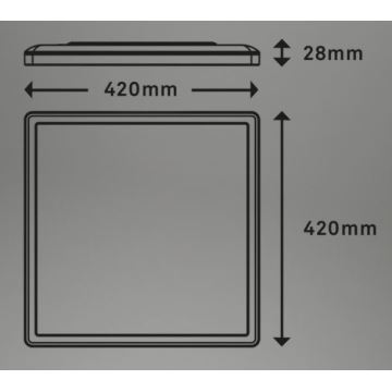 Briloner 7082-016 - LED Димируем плафон SLIM LED/22W/230V 2700-6500K + дистанционно управление