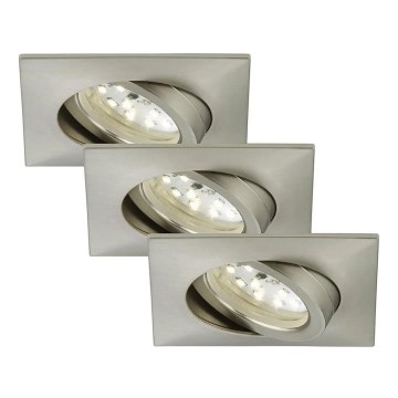 Briloner 7210-032 - К-кт 3x LED Лампа за вграждане в баня ATTACH LED/5W/230V IP23 хром