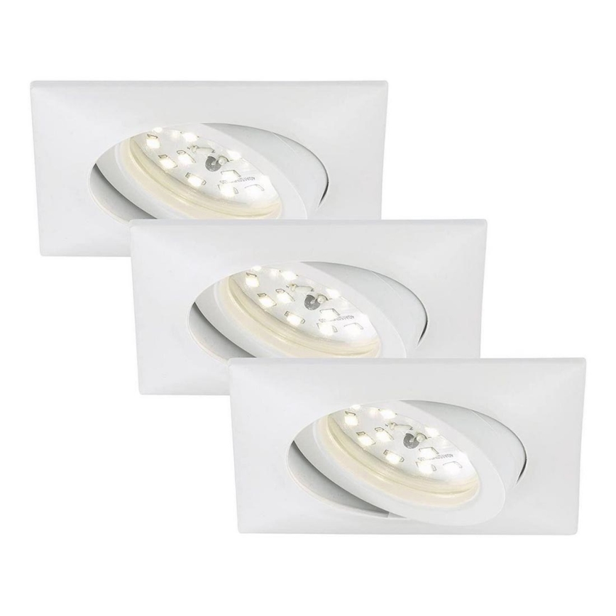 Briloner 7210-036 - К-кт 3x LED Лампа за вграждане в баня ATTACH LED/5W/230V IP23 бял