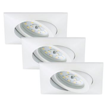 Briloner 7210-036 - К-кт 3x LED Лампа за вграждане в баня ATTACH LED/5W/230V IP23 бял