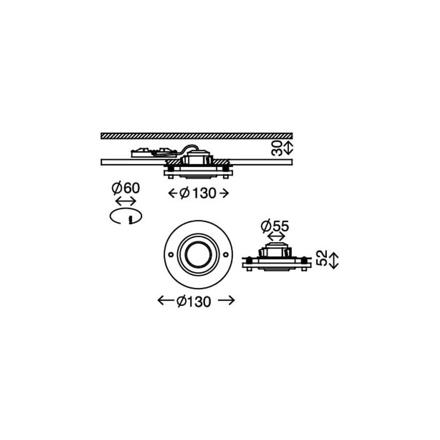 Briloner 7216-012 - LED Лампа за вграждане в баня ATTACH LED/5W/230V IP44 3000K кръгла