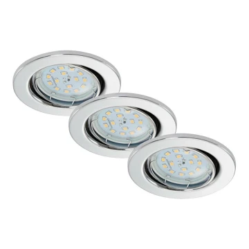 Briloner 7220-038 - К-кт 3бр. LED лунички за вграждане в баня FIT 1xGU10/5W/230V