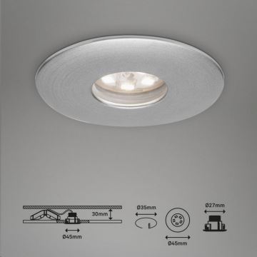 Briloner 7240-039 - К-кт 3x LED Лампа за вграждане в баня LED/1,8W/230V IP44