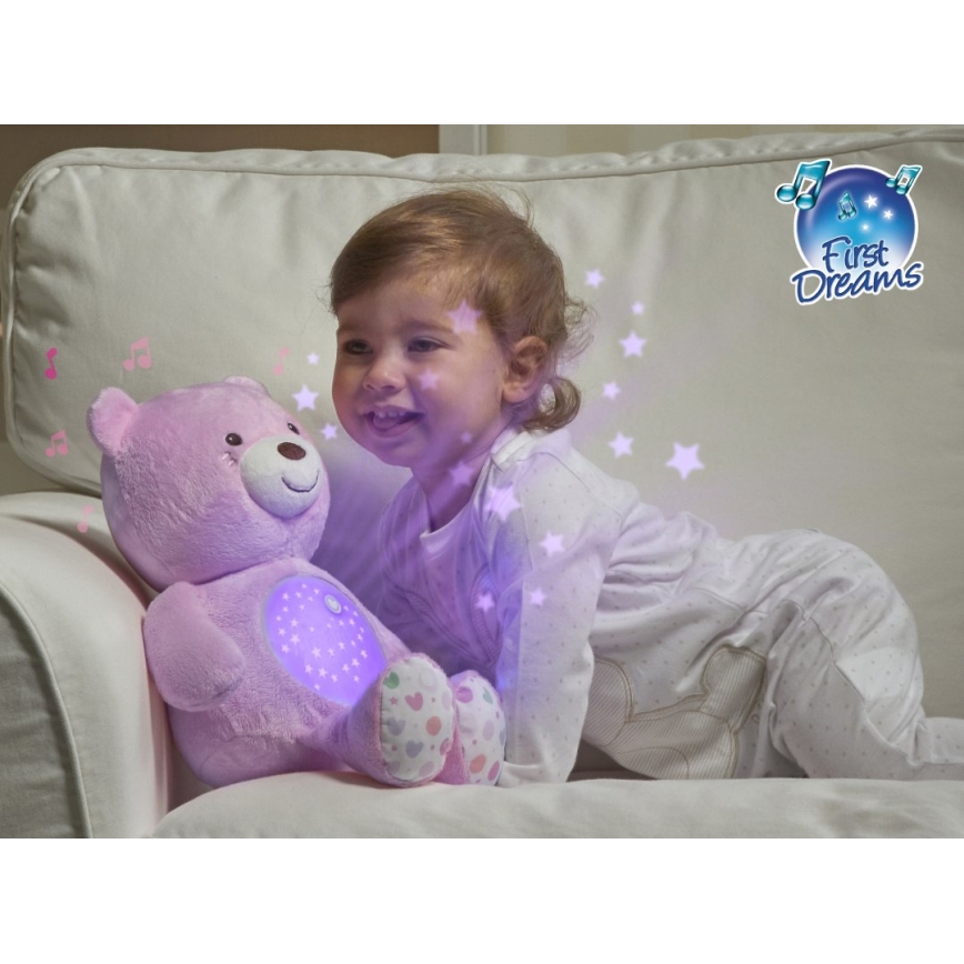 Chicco - Проектор с мелодия BABY BEAR 3xAAA розов