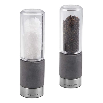 Cole&Mason - К-кт мелнички за сол и пипер REGENT CONCRETE 2 бр. бетон 18 cm