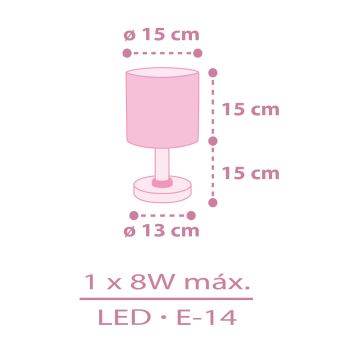 Dalber 42491 - Детска малка лампа FAIRY DREAMS 1xE14/8W/230V