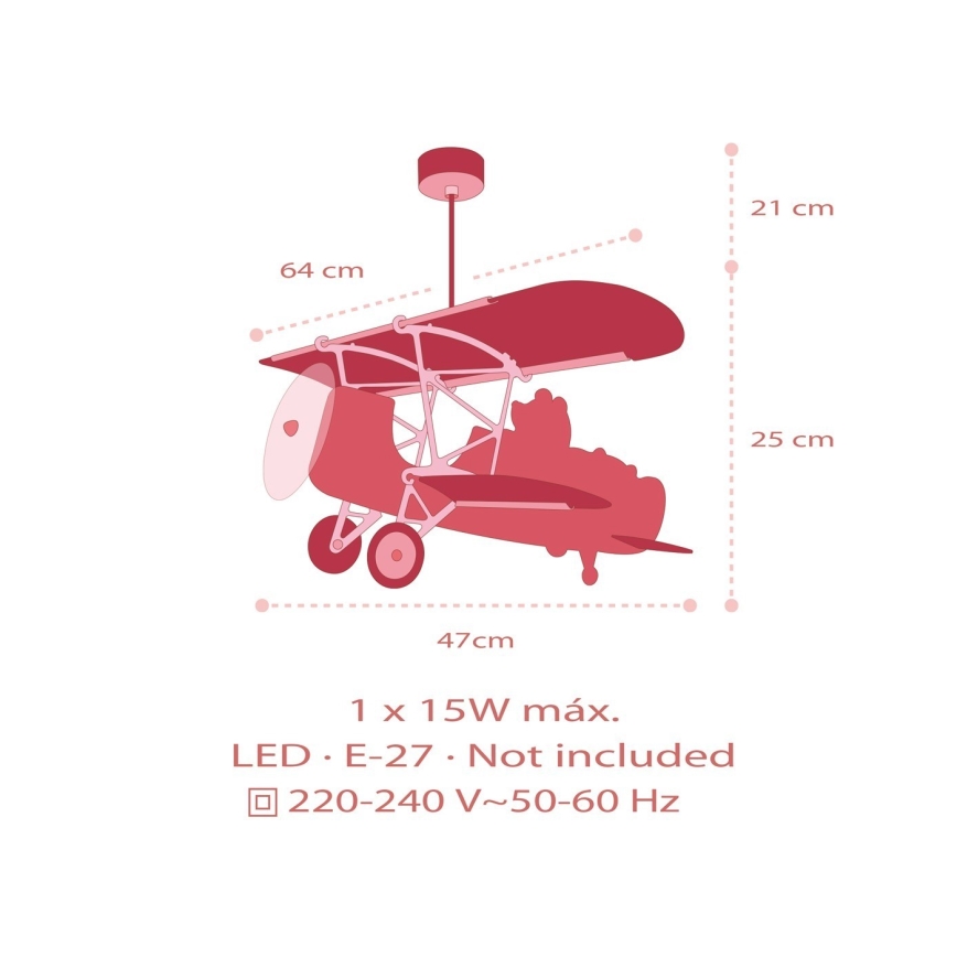 Dalber 54572 - Детски полилей LITTLE TEDDY 1xE27/15W/230V