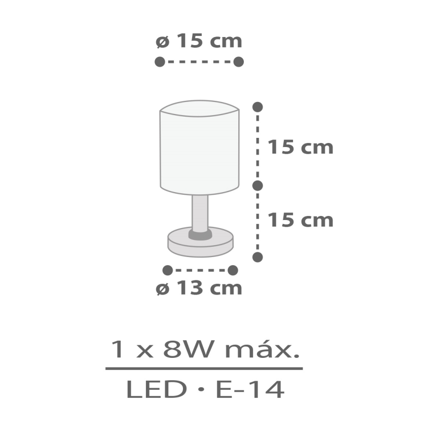 Dalber 60621 - Детска малка лампа RHICO AND CROCO 1xE14/8W/230V