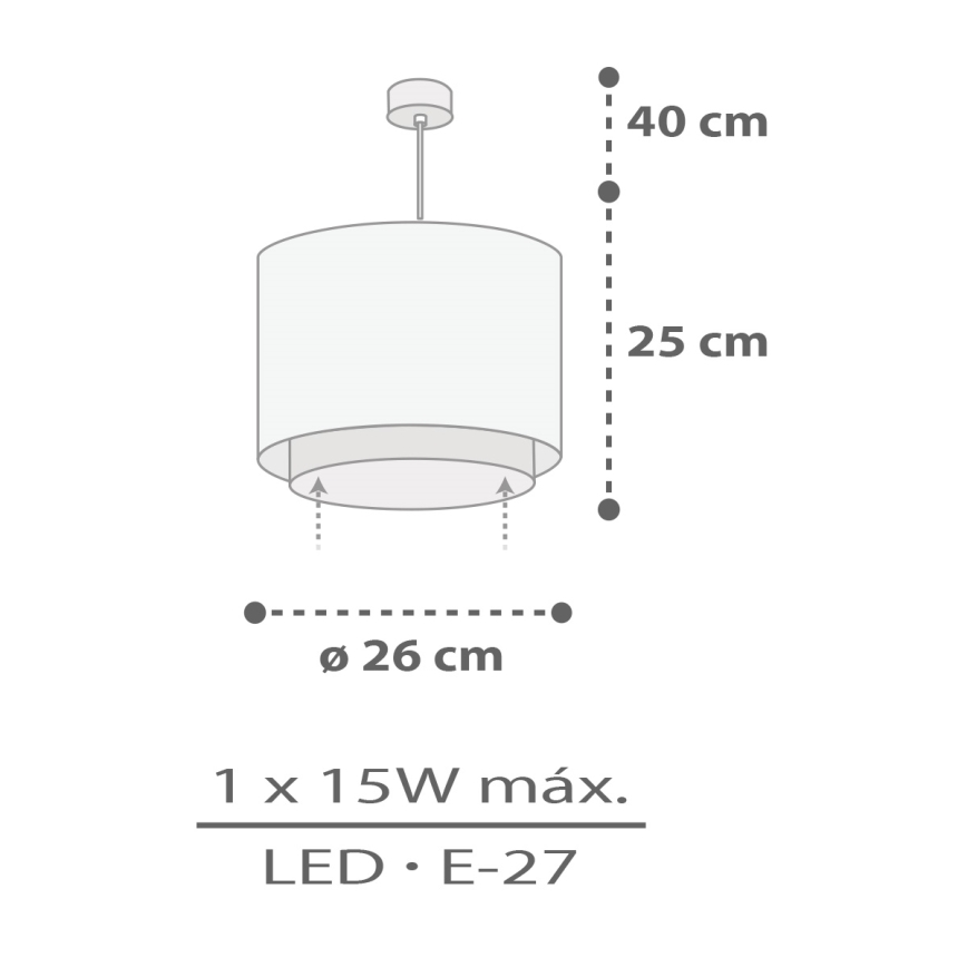 Dalber 60622 - Детски полилей RHICO AND CROCO 1xE27/15W/230V