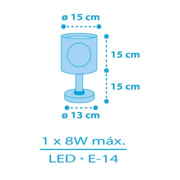 Dalber 60651 - Детска малка лампа ПИРАТ ISLAND 1xE14/8W/230V