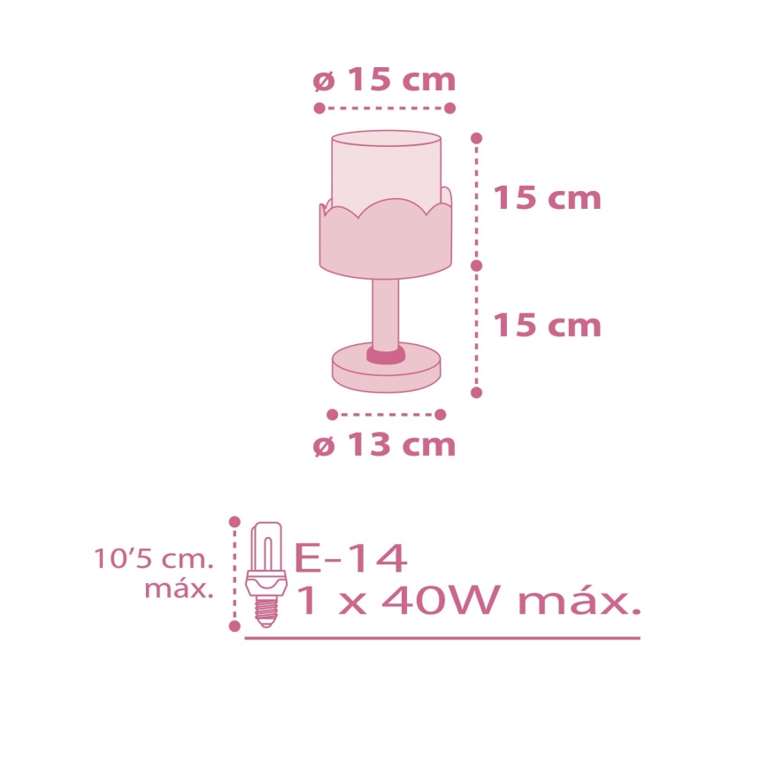 Dalber 61231S - Детска лампа MOON 1xE14 / 40W / 230V