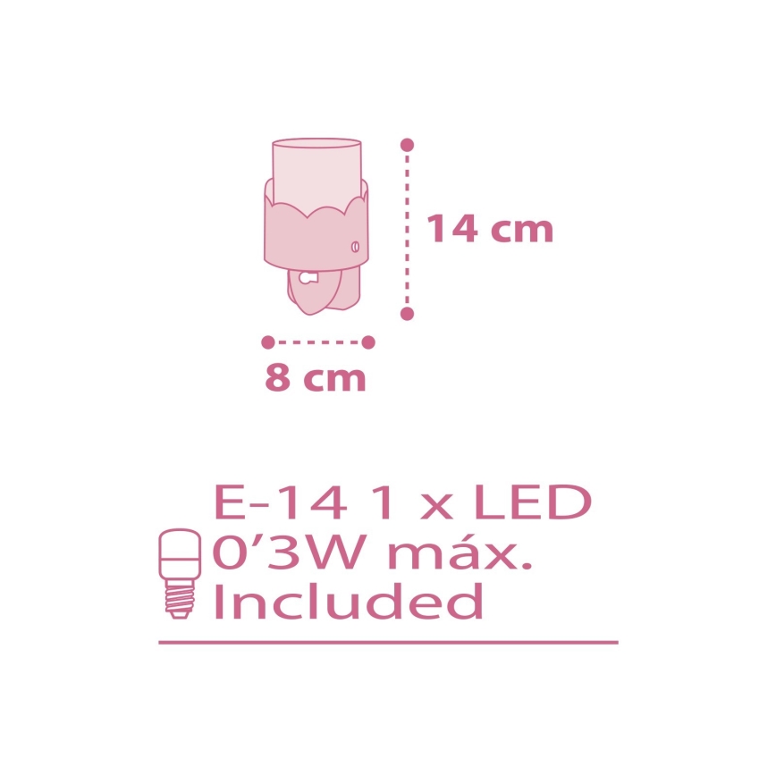 Dalber 61235S - LED лампа с цокъл MOON 1xE14/0,3W/230V