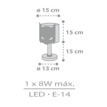 Dalber 61801 - Детска малка лампа DARK HERO 1xE14/8W/230V