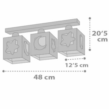 Dalber 63233NE - Детскo Лампа за таван MOONLIGHT 3xE27/60W/230V