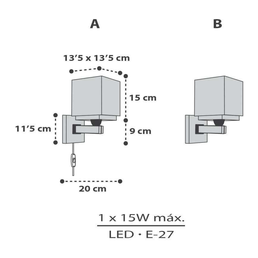 Dalber 63379 - Детски аплик LITTLE PIXEL 1xE27/15W/230V