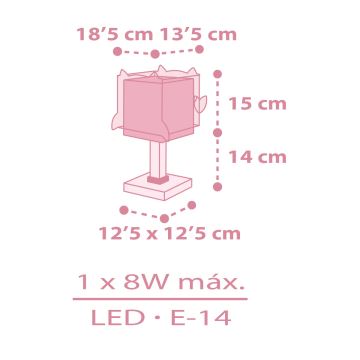 Dalber 64481 -  Детска малка лампа LITTLE FRIENDS 1xE14/8W/230V