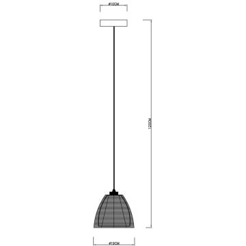 Deko-Light 342026 - Пендел FILO 1xE27/60W/230V Ø 19 см черен