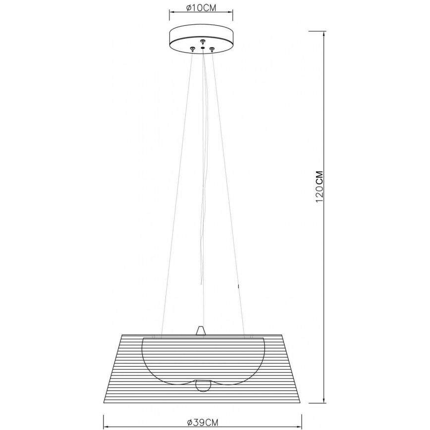 Deko-Light 342031 - Пендел FILO 3xE27/60W/230V Ø 39 см сребрист