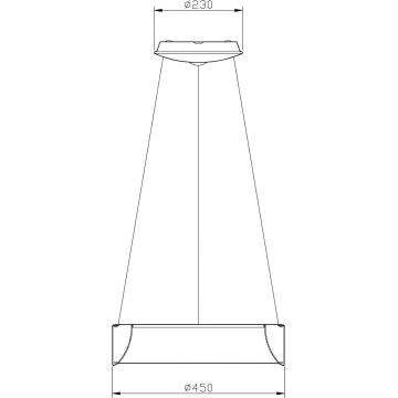 Deko-Light 342122 - LED Димируем пендел SCULPTORIS LED/27W/230V 3000K Ø 45 см