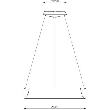 Deko-Light 342125 - LED Димируем пендел SCULPTORIS LED/27W/230V 4000K Ø 60 см