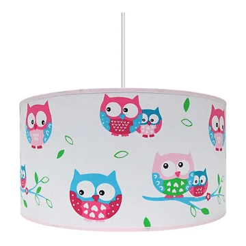 Детски полилей OWLS 1xE27/60W/230V бяла