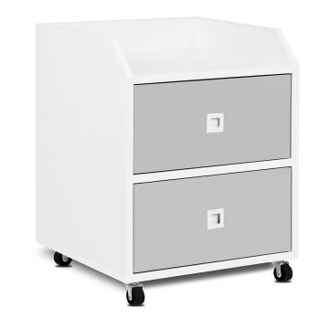 Детски контейнер за съхранение на вещи MIRUM 54,2x42,4 см бял/сив