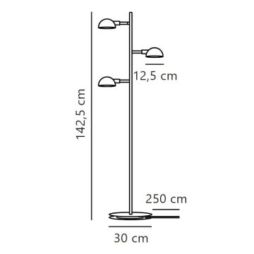 DFTP by Nordlux - Лампион NOMI 3xE14/8W/230V черен