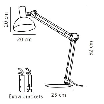 DFTP by Nordlux - Настолна лампа ARKI 1xE27/60W/230V черен