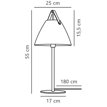 DFTP by Nordlux - Настолна лампа STRAP 1xE27/40W/230V бял