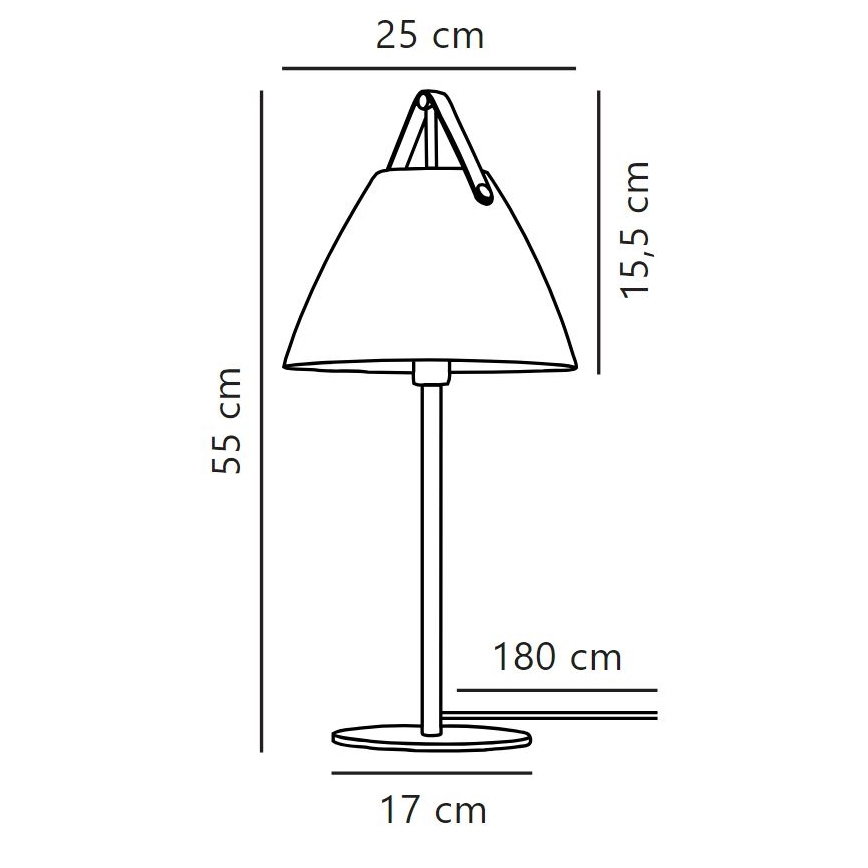 DFTP by Nordlux - Настолна лампа STRAP 1xE27/40W/230V черен