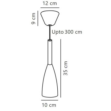 DFTP by Nordlux - Пендел PURE 1xE27/40W/230V Ø 10 см бял/орех