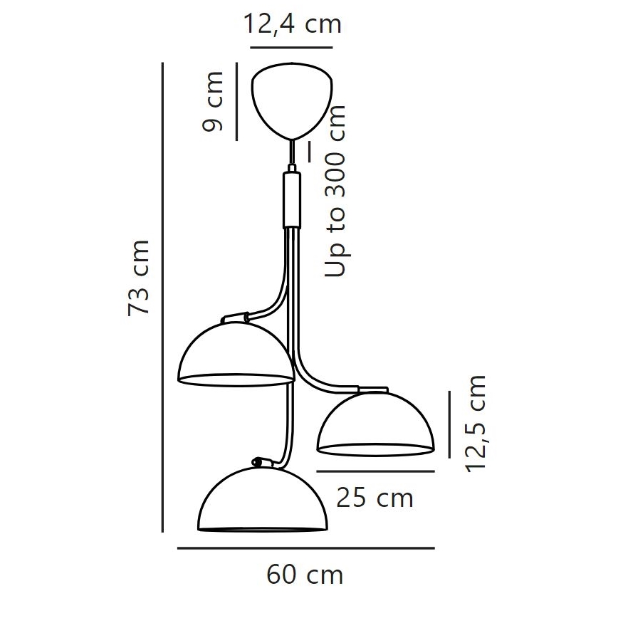 DFTP by Nordlux - Пендел TULLIO 3xE14/25W/230V бял